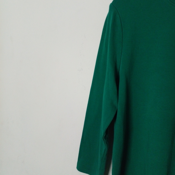Kim Rogers Perfectly Soft Women's 3/4 Sleeve Tops Tee in Green Size PM - Picture 5 of 7